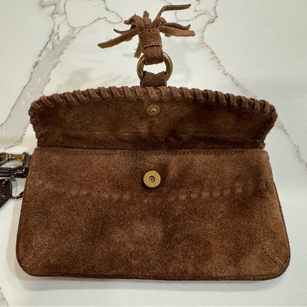 Pair of Coach Wristlets. One Brown Suede, one Black Leather. Two for 1 price! - Picture 7 of 10